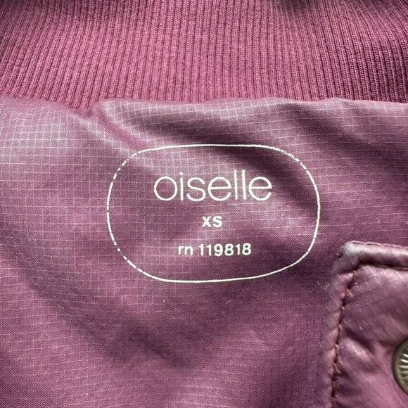 Oiselle Katron Insulated Jacket Size XS Full Zip Burgundy Hooded Outdoor Running - Picture 10 of 11